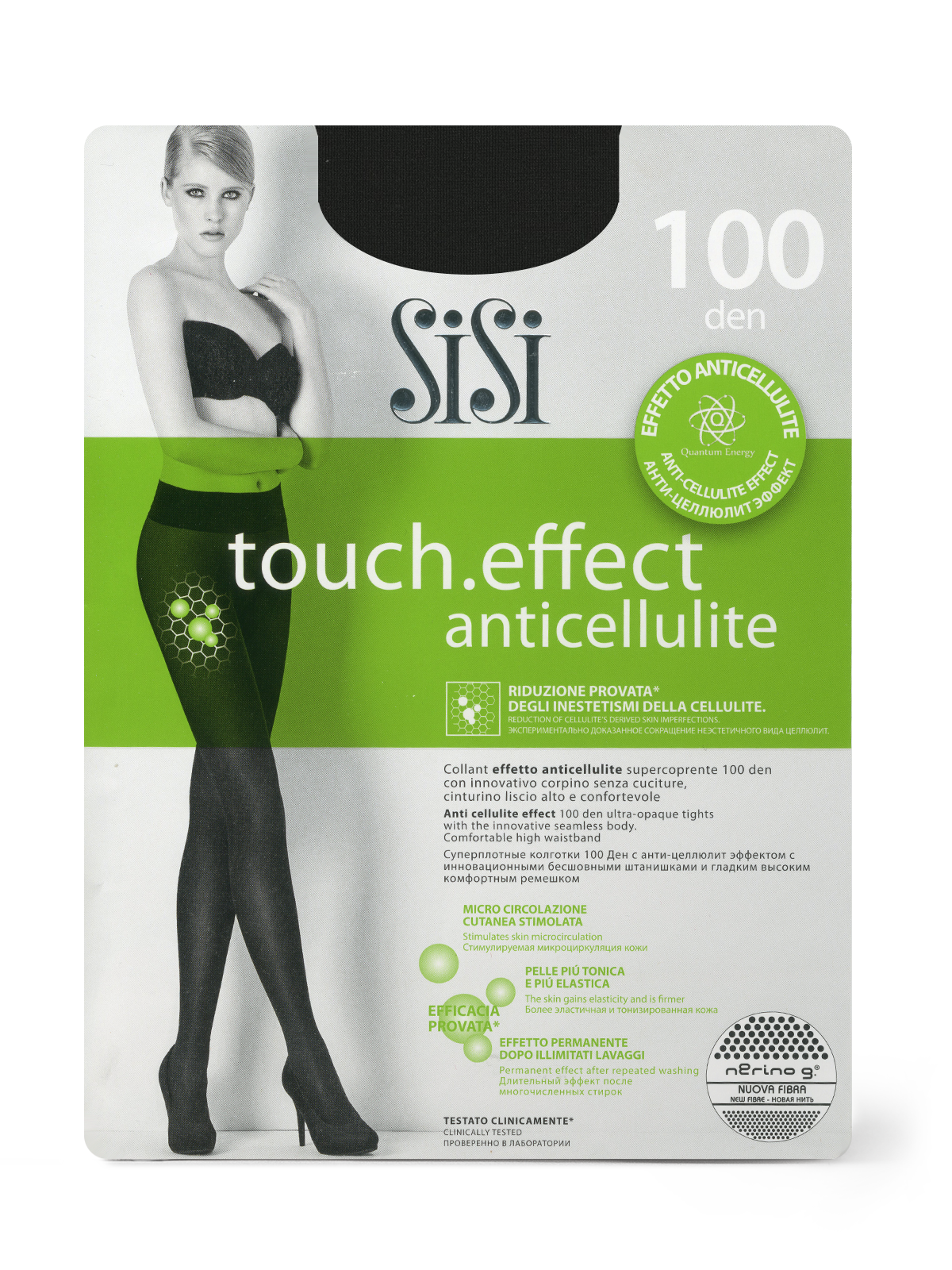 TOUCH EFFECT ANTICELLULITE 100 den Колготки с антицеллюлитным эффектом SISI Классическая коллекция