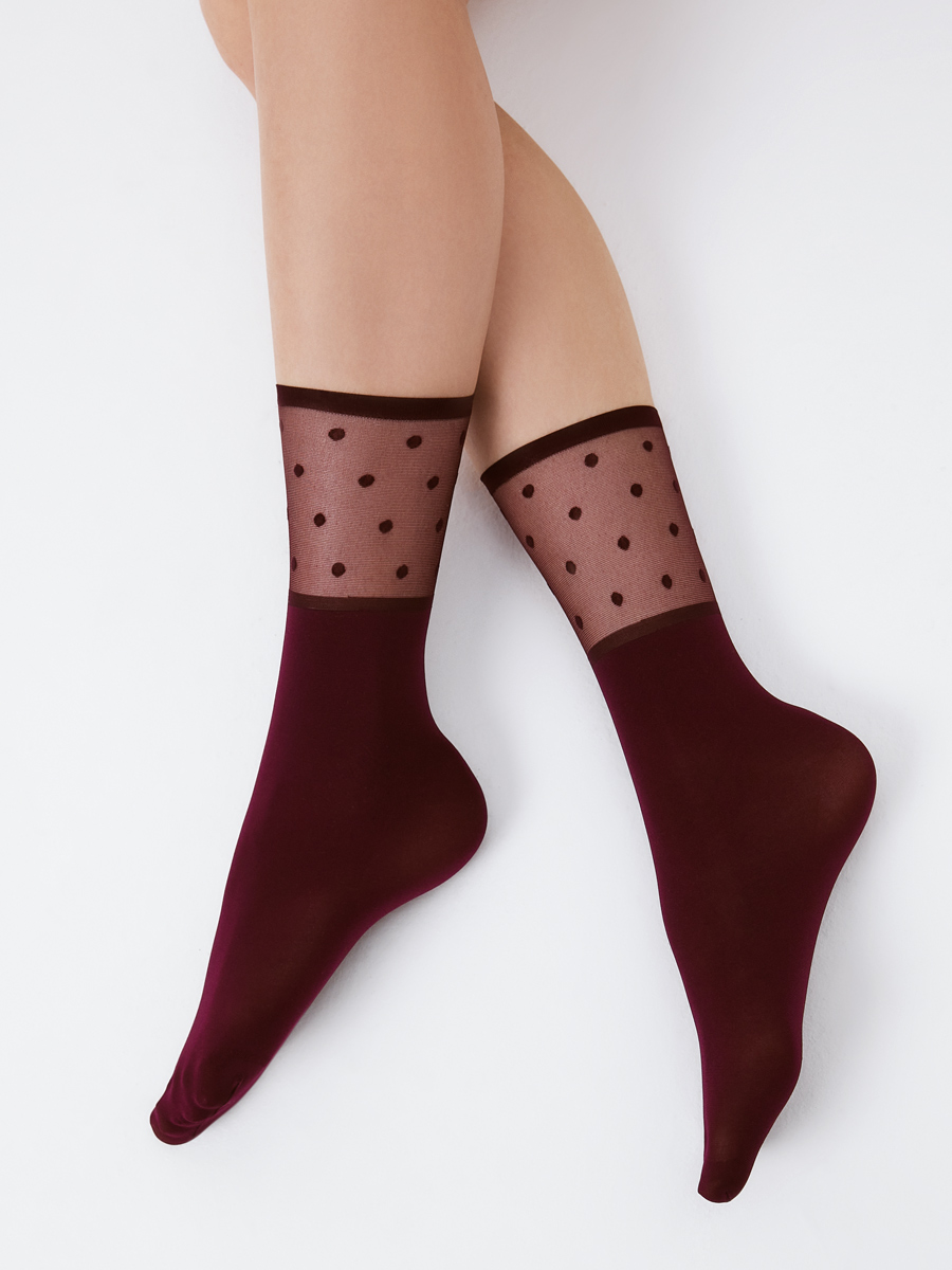 calz. PUNTO 70 носки (микрофибра, верх в крупный горошек)