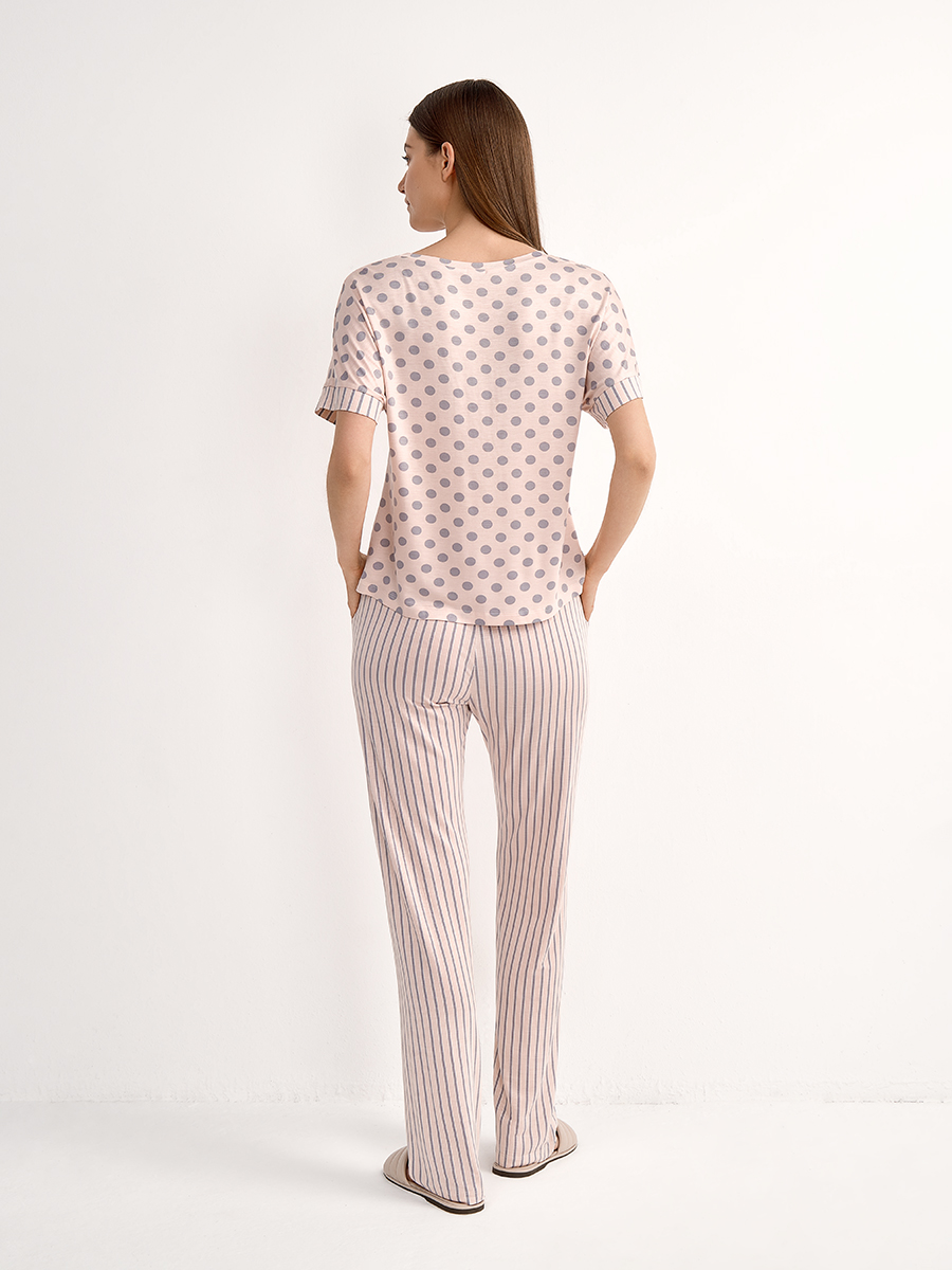 DSi_F SIESTA 0226VI Пижама женская (Футболка+брюки прямые)