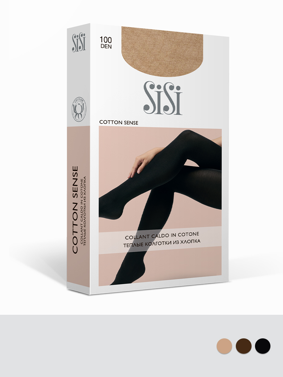COTTON SENSE 100 den Колготки из мягкого хлопка SISI Классическая коллекция