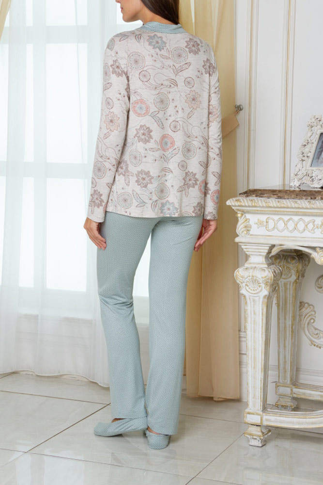 D0133Si  Комплект жен. (Рубашка длинный рукав+Брюки)